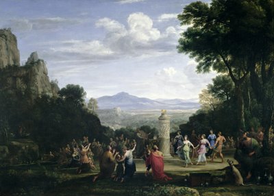 Tillbedjan av den gyllene kalven av Claude Lorrain (1600-82)
