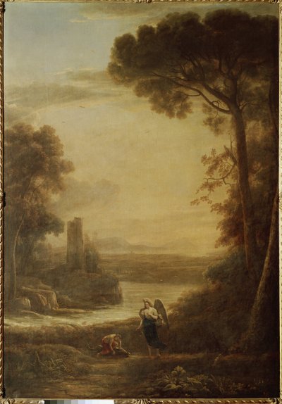 Landskap med Tobie (Tobit) och ärkeängeln Raphael (1639, olja på duk) av Claude Lorrain