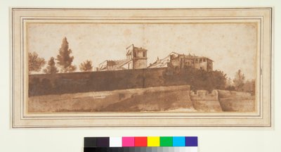 Utsikt över Belvedere och Vatikanens befästning av Claude Lorrain