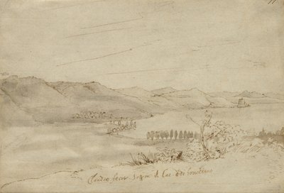 Utsikt över sjön Bracciano, ca 1638-39 av Claude Lorrain
