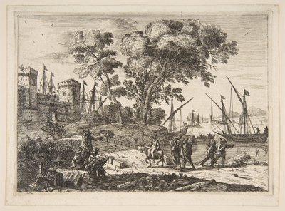 Kustscen med en artist, ca. 1638-41. av Claude Lorrain
