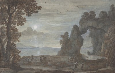 Kustvy med Perseus och korallernas ursprung, 1674. av Claude Lorrain