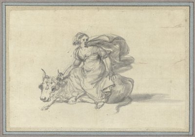Europa på tjuren Studier av djur från Animal Album (serietitel) av Claude Lorrain