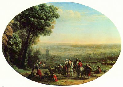 Franska: Siège de la Rochelle par Louis XIII Belägring av La Rochelle av Ludvig XIII, 1628 av Claude Lorrain