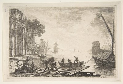Hamnscen med stigande sol, 1634. av Claude Lorrain