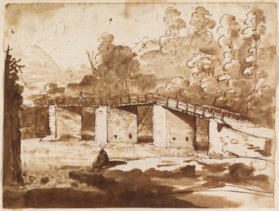 Landskap med en bro av Claude Lorrain