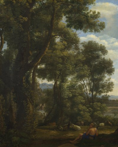 Landskap med en getherde och getter  av Claude Lorrain