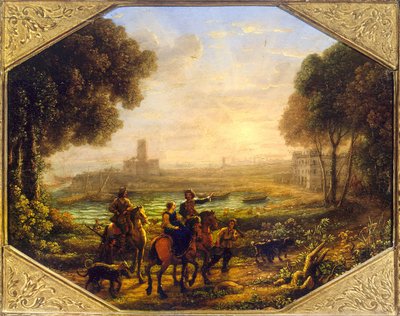 Landskap med hamnen i Santa Marinella av Claude Lorrain