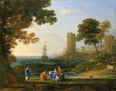 Landskap med Jupiters bortförande av Europa av Claude Lorrain