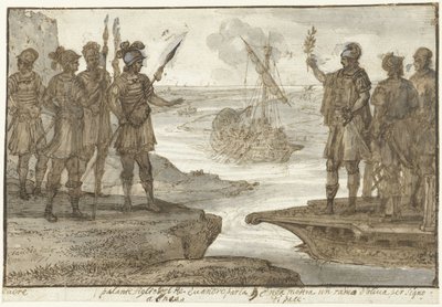 Aeneas möte med Pallas, son till Euander (Evander) av Claude Lorrain