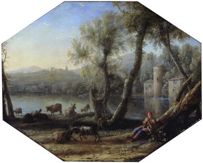 Pastoralt landskap av Claude Lorrain