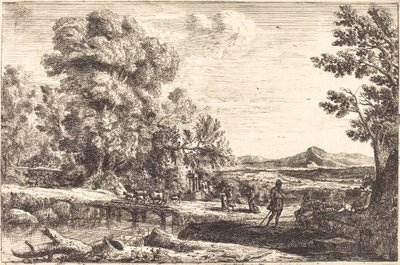 Rebecca och Eliezer (Träbron) av Claude Lorrain