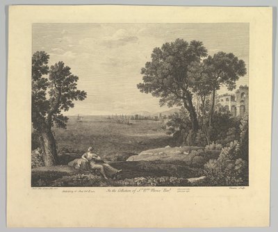Havslandskap med Bacchus och Ariadne, 1742. av Claude Lorrain