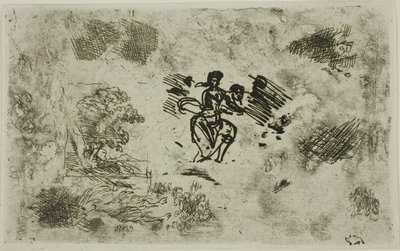 Sittande kvinna och andra skisser av Claude Lorrain