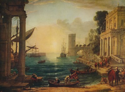 Drottningen av Saba ombordstigning, 1648, c1915 av Claude Lorrain