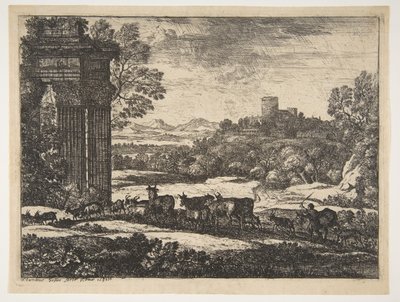 Flocken återvänder i stormigt väder, ca. 1650-51. av Claude Lorrain