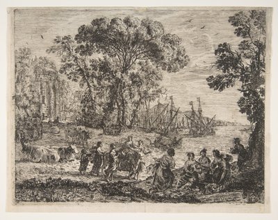 Europas våldtäkt, 1634. av Claude Lorrain