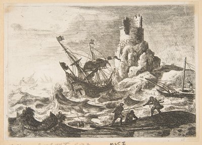 Skeppsvraket, ca. 1638-41. av Claude Lorrain