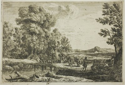 Träbron (Rebecca och Eliezer) av Claude Lorrain