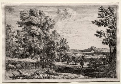 Träbron av Claude Lorrain