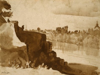 Utsikt över Tibern i Rom av Claude Lorrain