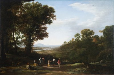 Byborna dansar av Claude Lorrain