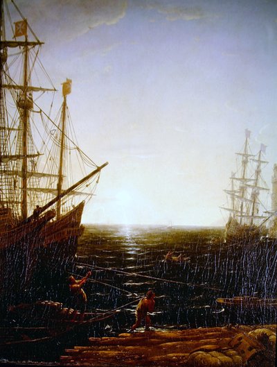 Harbor Scene (detalj) av Claude Lorrain
