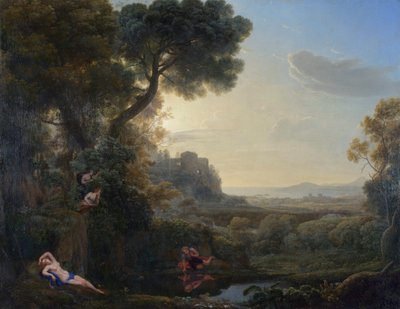 Landskap med narcissus och eko, 1644 av Claude Lorrain