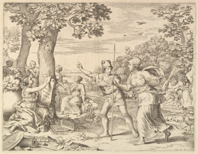 Allegori om god regering i Frankrike, 1685. av Claude Mellan