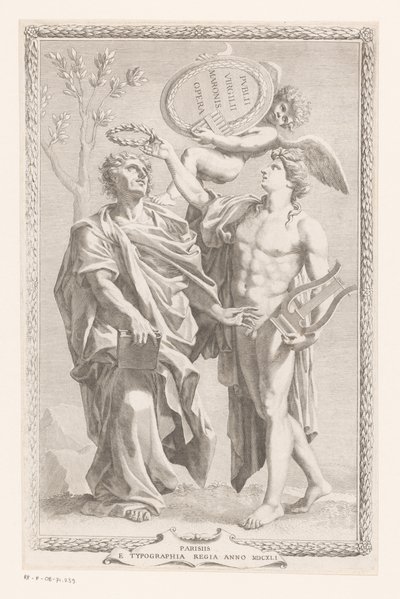 Apollo kröner Publius Vergilius Maro Titelsida för: Publius Virgilius Maro, Publius Virgilius Maronis Opera, 1641 av Claude Mellan