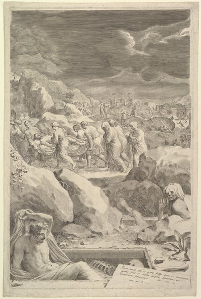 Kristi begravningsprocession, 1678. av Claude Mellan