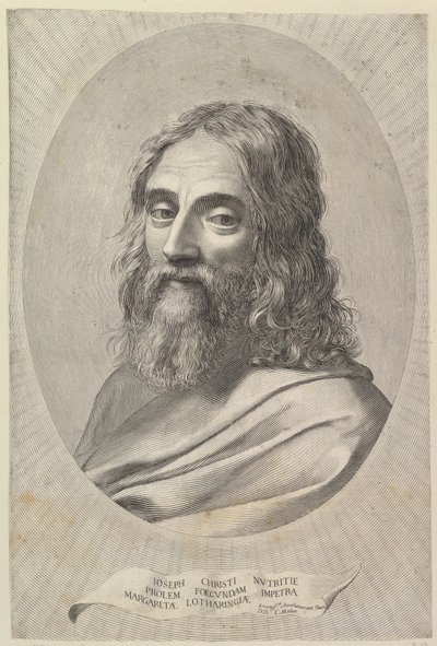 Byst av Sankt Josef i en oval av Claude Mellan