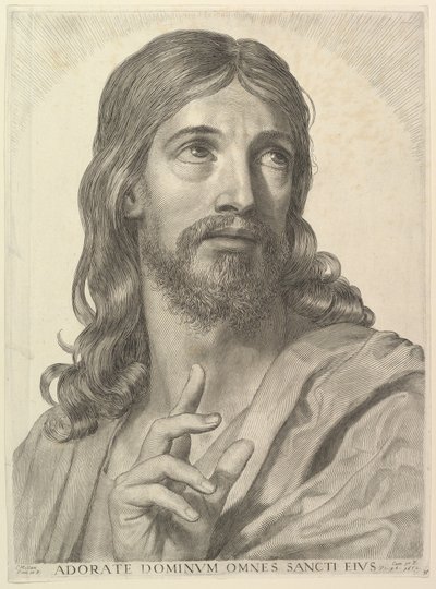 Byst av den vuxne Kristus av Claude Mellan