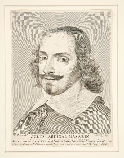 Kardinal Jules Mazarin (1602-1661) av Claude Mellan