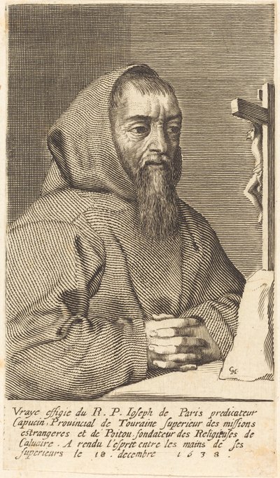 François Le Clerc Du Tremblay, känd som Fader Joseph av Claude Mellan
