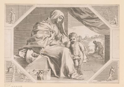 helig familj av Claude Mellan