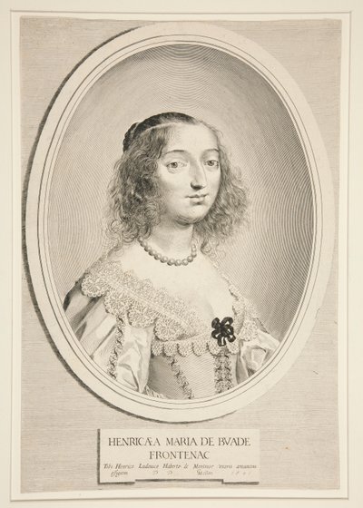 Henriette-Marie Montmort de Buade-Frontenac av Claude Mellan