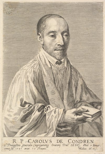 Fader Charles de Condren. av Claude Mellan