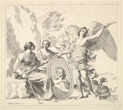 Louis-Emmanuel de Valois, greve av Alais och hertig av Angoulême, 1600-talet. av Claude Mellan