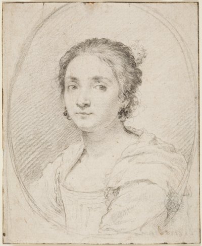 Porträtt av Virginia de Vezzo da Velletri av Claude Mellan