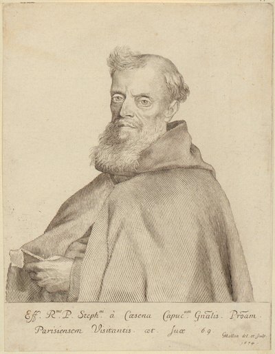 Porträtt av Étienne da Cesena av Claude Mellan