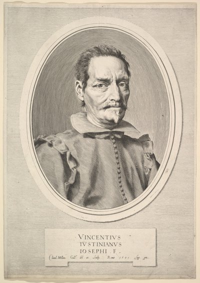 Porträtt av Vincenzo Giustiniani, 1631. av Claude Mellan