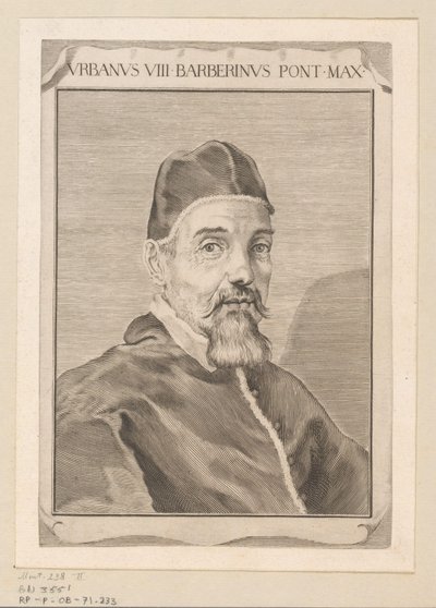 Porträtt av Urban VIII av Claude Mellan