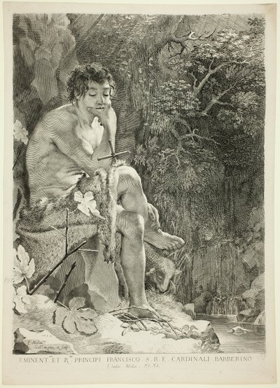Johannes Döparen i öknen av Claude Mellan