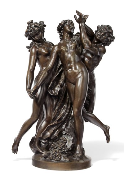 The Three Graces, ca 1860 (brons) av Claude Michel (after) Clodion