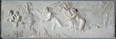 Pan som förföljer Syrinx under Amours blick Basrelief av Claude Michel dit Clodion (1738-1814). Omkring 1782 Paris, Louvren. av Claude Michel Clodion