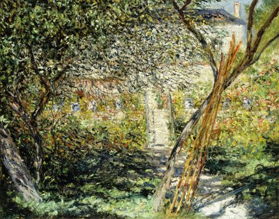 En trädgård i Vetheuil; Vetheuils trädgård, 1881 av Claude Monet
