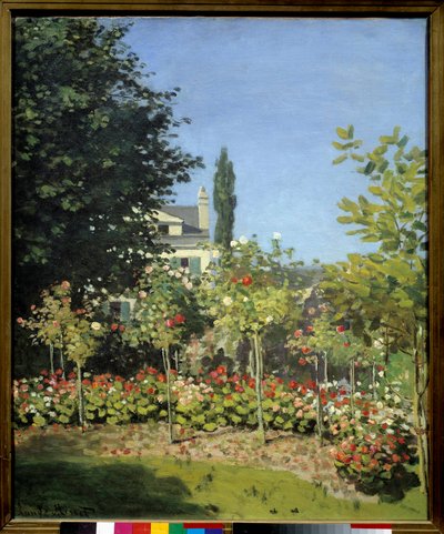En blomsterträdgård i Sainte Adresse. Målning av Claude Monet (1840-1926) av Claude Monet