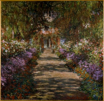 Allee i Givernys trädgård av Claude Monet