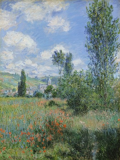 Utsikt över Vétheuil. 1880 av Claude Monet